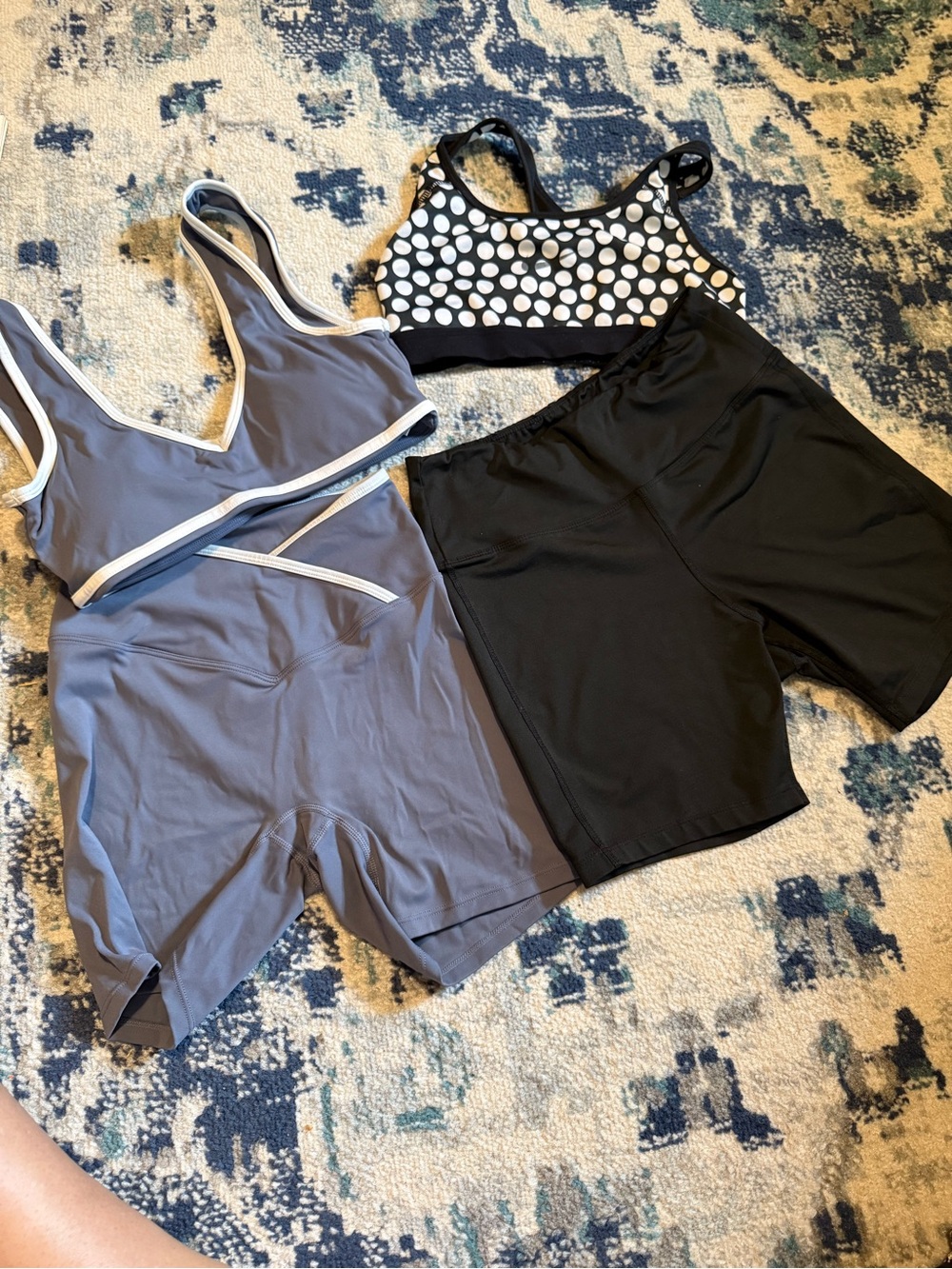 Women’s Workout Bundle - 2 pair-sports Bras(Gray is S,Nike is XS) -shorts (S)